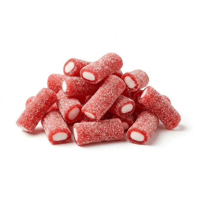 Haribo Balla Balla Red Fizz candy sticks in a colorful package, featuring bright red and bubbly design from Mijn winkel.