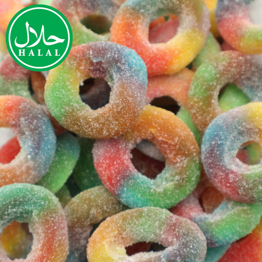 Sugared Rainbow Rings
