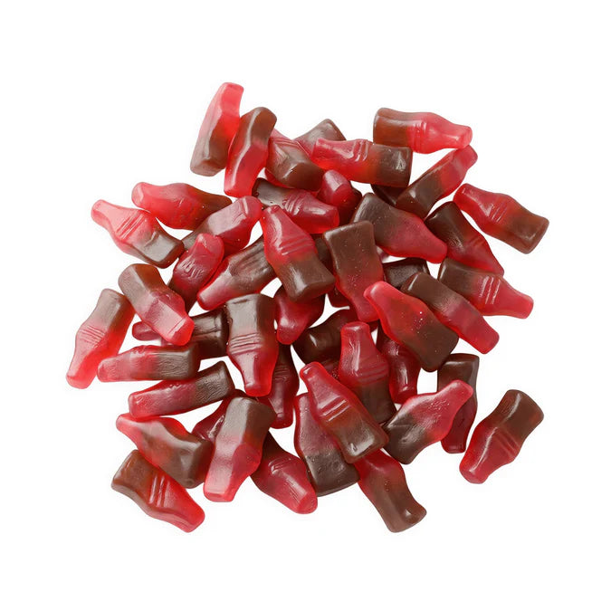 Matthijs Veggie Cherry Cola bottles from Mijn winkel with colorful label and clear glass showcasing the cherry-flavored soda.